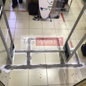 монтаж радиочастотной системы 3002RS петля в полу